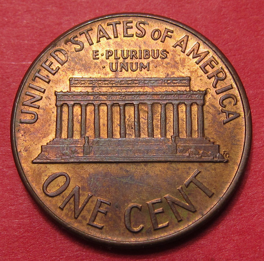 1966-Lincoln-Memorial-Cent---Struck-Through-Late-Stage-Capped-Die