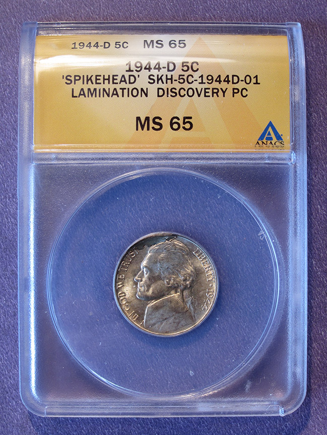 1944-D-Jefferson-Nickel-Spike-Head-+-Lam-Discovery-Slab