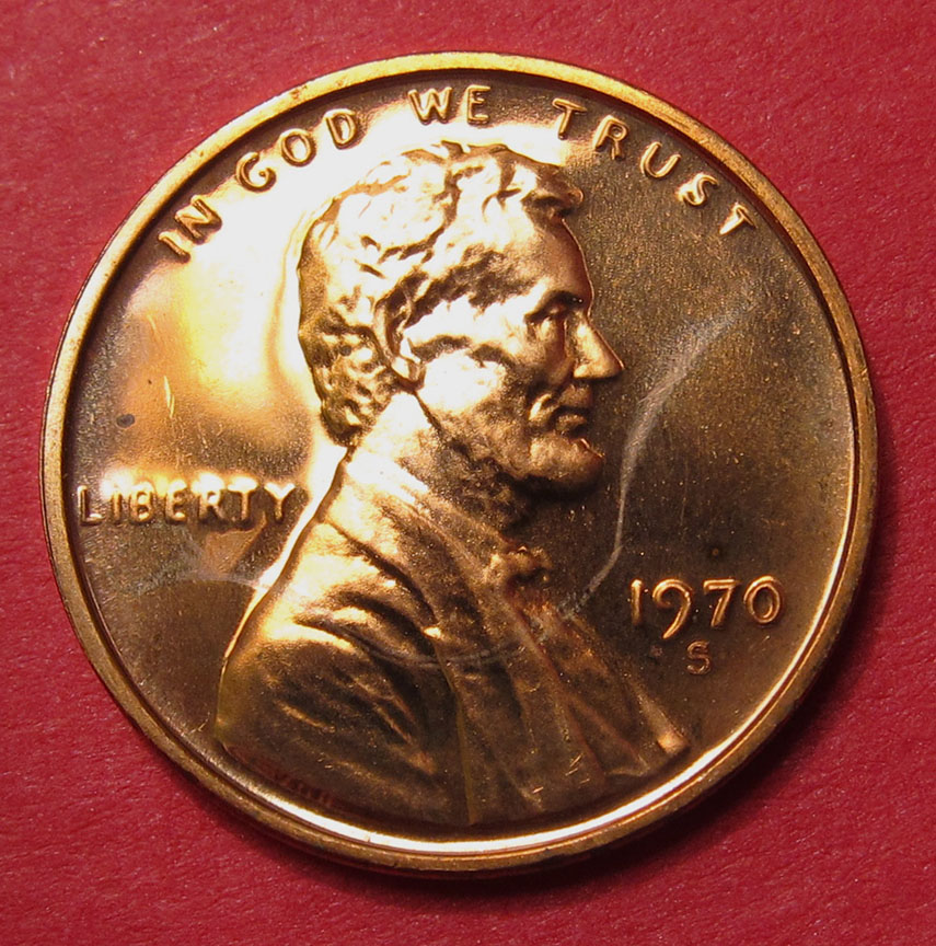 1970-S-Lincoln-Memorial-Cent-Proof--Small-Date-From-Roll