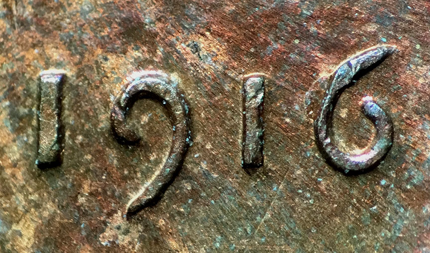 1916-Lincoln-Wheat-Cent---Prooflike-Toned-Coin