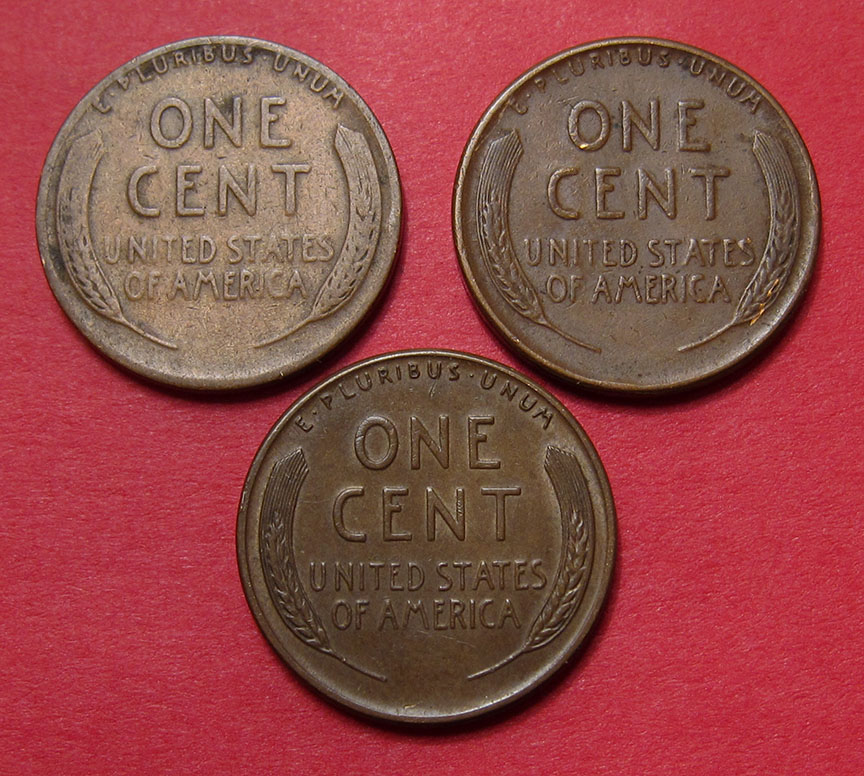 3-Lincoln-Wheat-Cents-With-Lamination-Issues