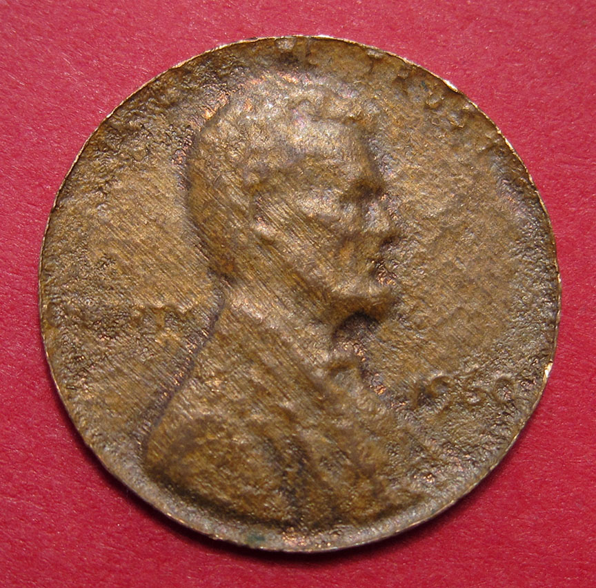 1960-Lincoln-Memorial-Cent-Ld---Acid-Soaked-To-1.43g