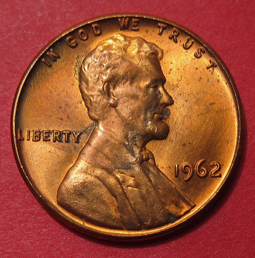 1962-Lincoln-Memorial-Cent-DDO-WDDO-025?-W/Crud-Attached
