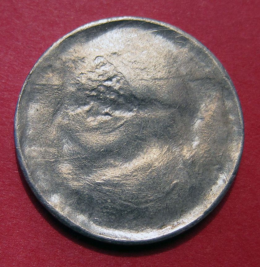 No-Date-Jefferson-Nickel-Struck-Through-Die-Cap