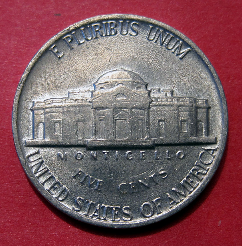 No-Date-Jefferson-Nickel-Struck-Through-Die-Cap