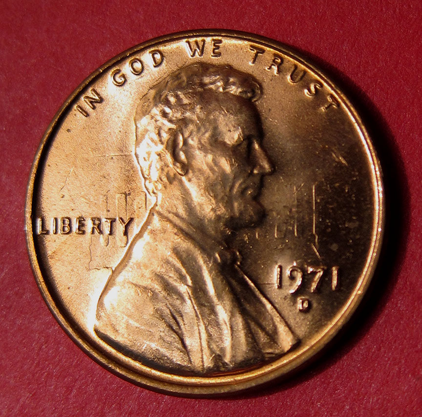 1971-D-Lincoln-Memorial-Cent---Die-Clash