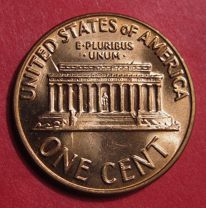 1971-D-Lincoln-Memorial-Cent---Die-Clash