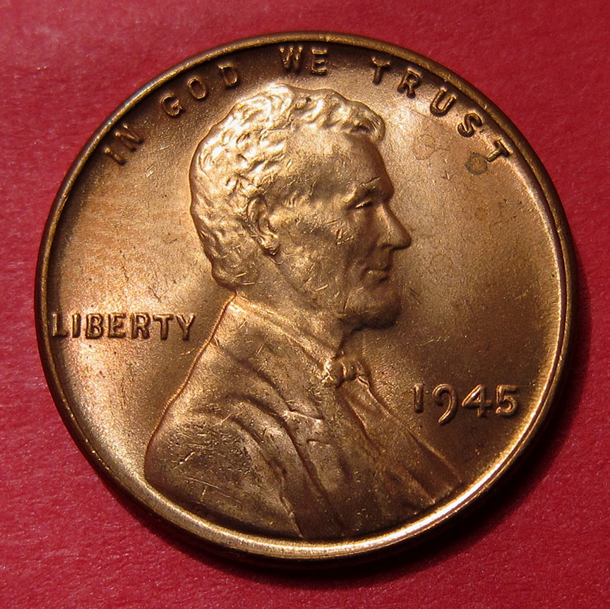 1945-Lincoln-Wheat-Cent---Looked-Like-Dbl-Ear---Denied!