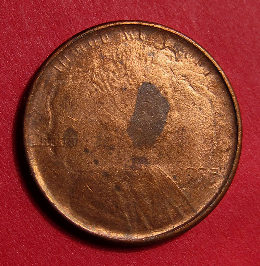 1995-Lincoln-Memorial-Cent-Mint-Error---Struck-Through-Die-Cap