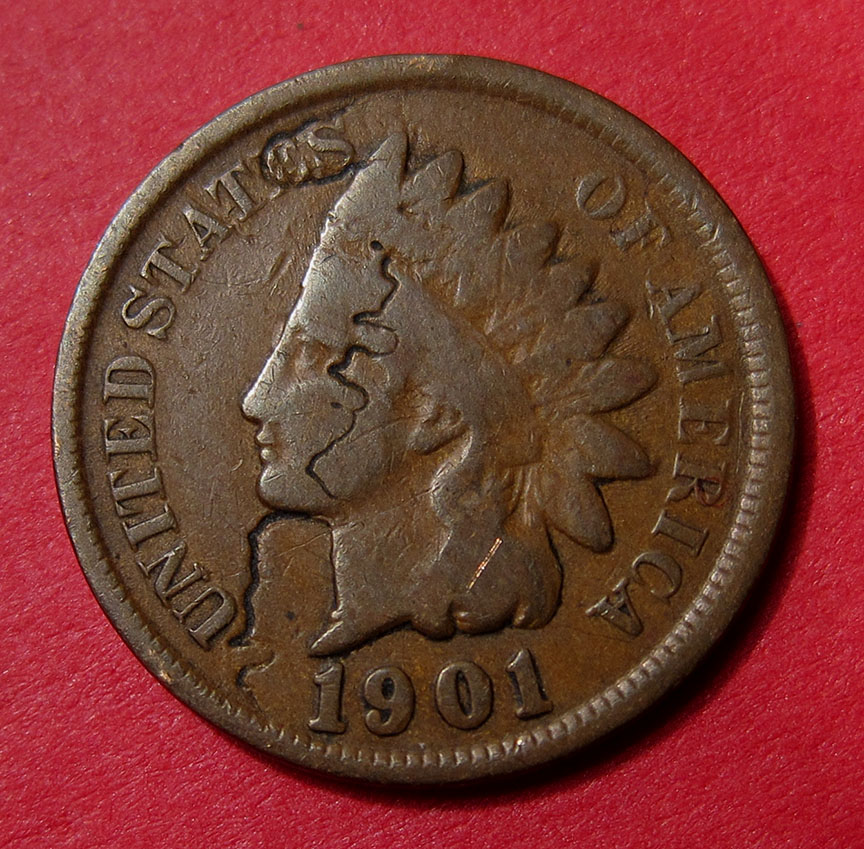 1901-Indian-Head-Cent---Cool-Struck-Through-Or-Damage