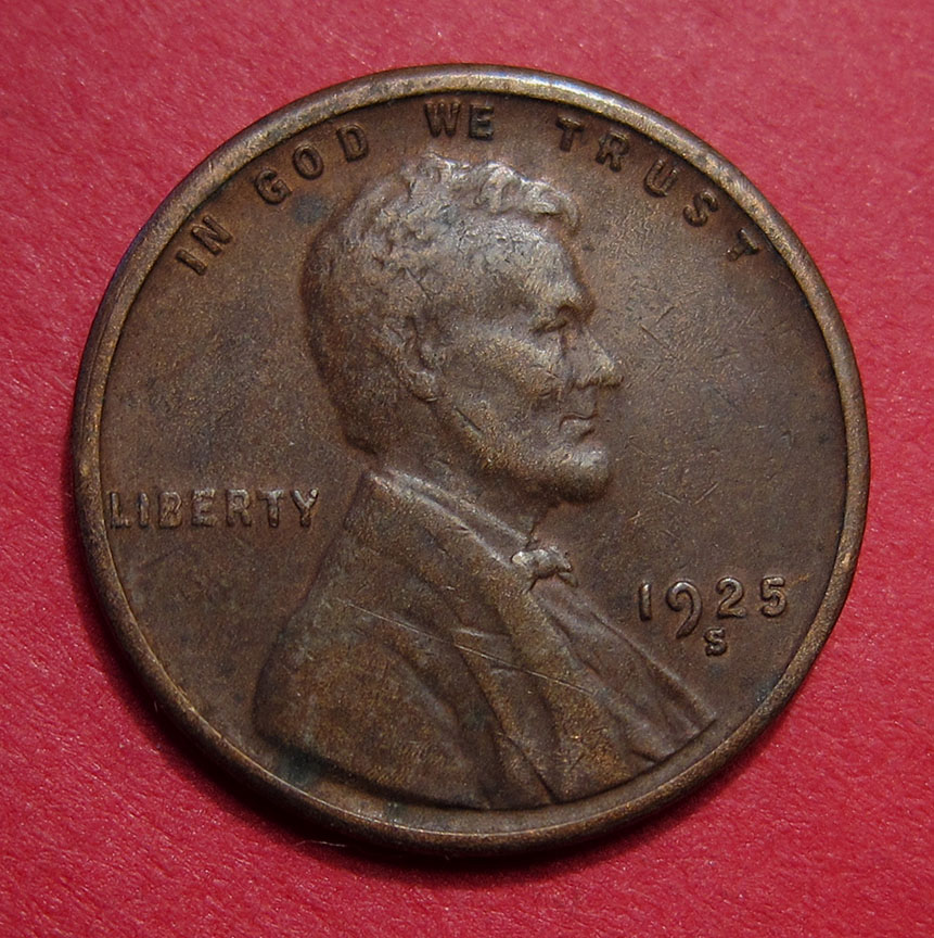 1925-S-Lincoln-Wheat-Cent---Odd-Gouge-Or-Clash---Another-Mystery-To-Me