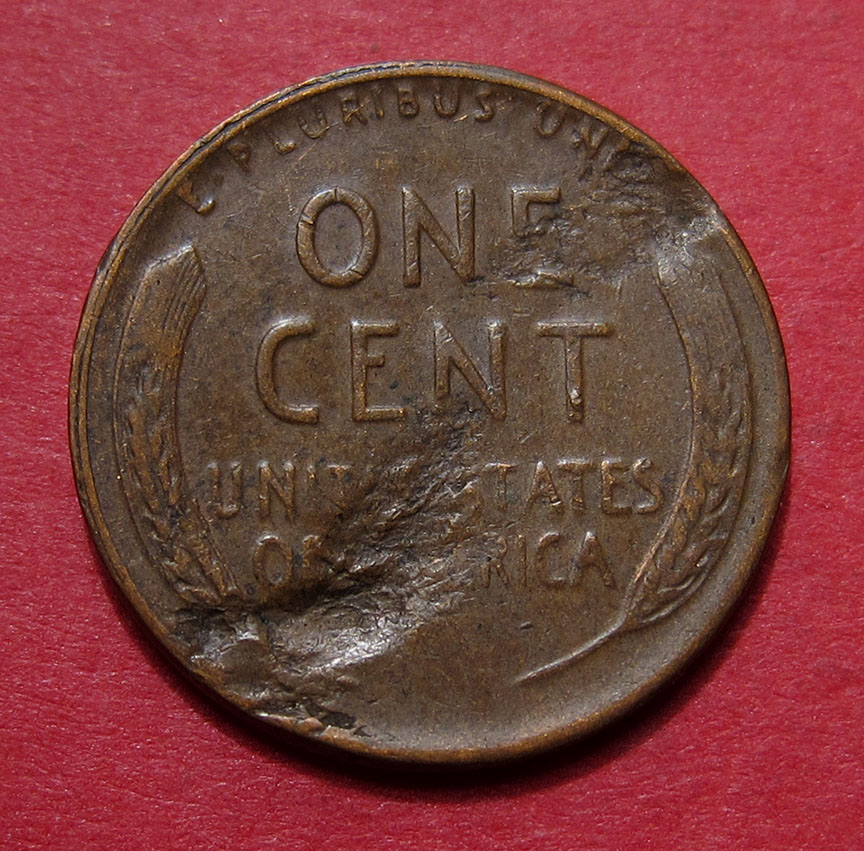1956-Lincoln-Wheat-Cent-Mint-Error---Defective/Incomplete-Planchet