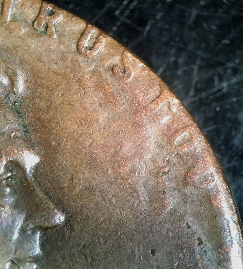 1944-Lincoln-Wheat-Cent---Oddity:--Too-Small,-Major-Doubling,-Whatzit?