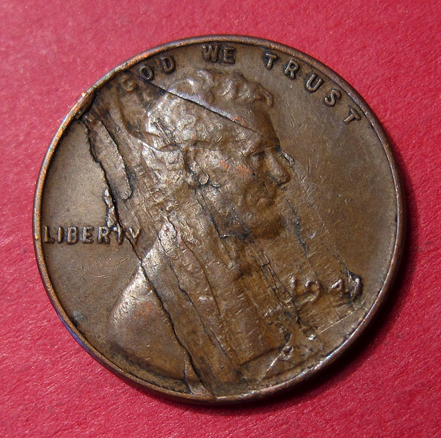 1941-Lincoln-Wheat-Cent-Mint-Error---Lamination-Troubles