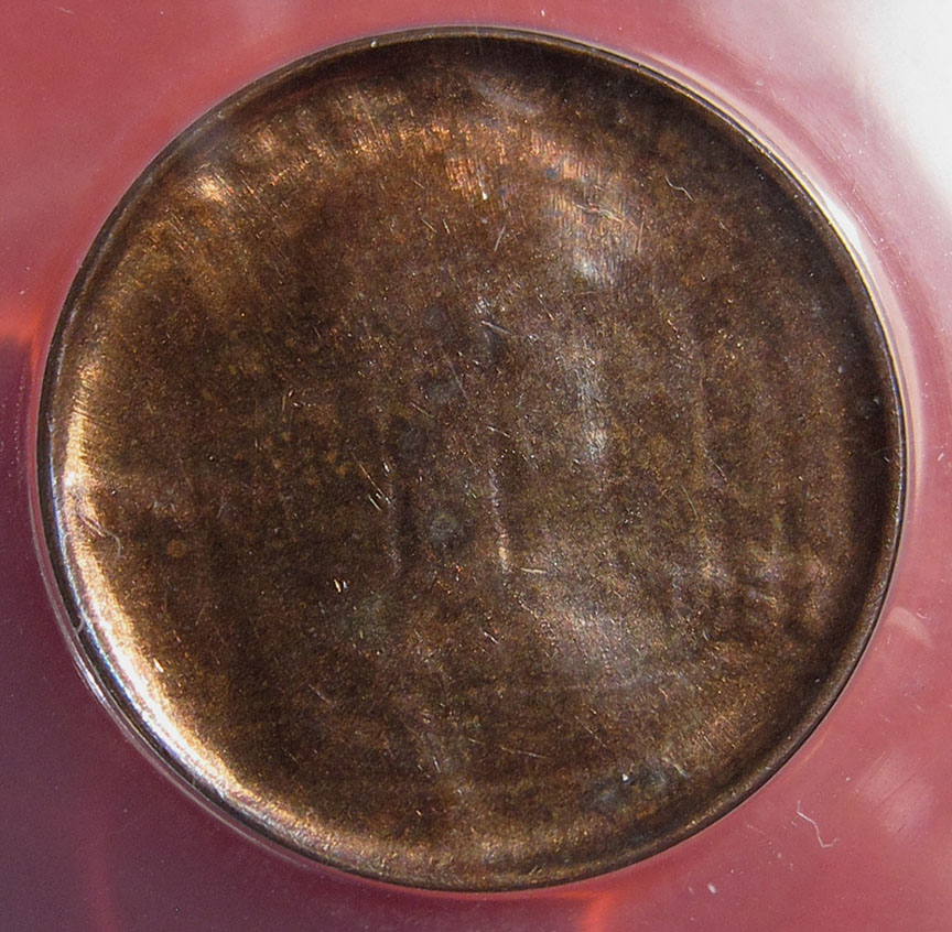 1982-Lincoln-Memorial-Cent-Mint-Error---Struck-Through-Die-Cap-W/-Brockage
