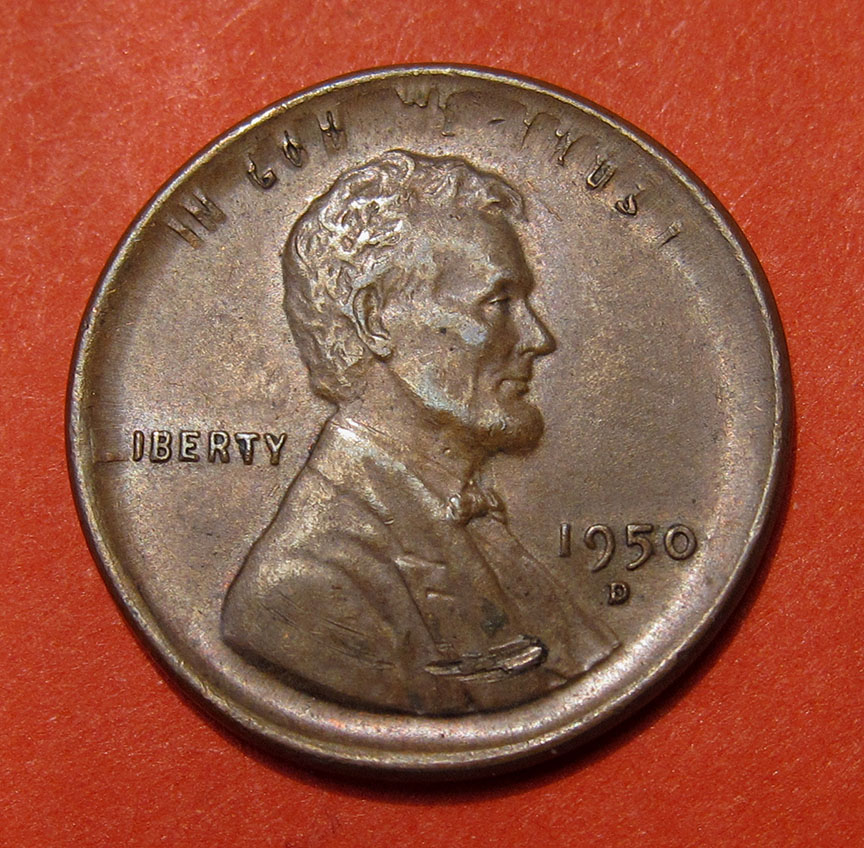 1950-D-Lincoln-Wheat-Cent-Mint-Error---Broadstruck