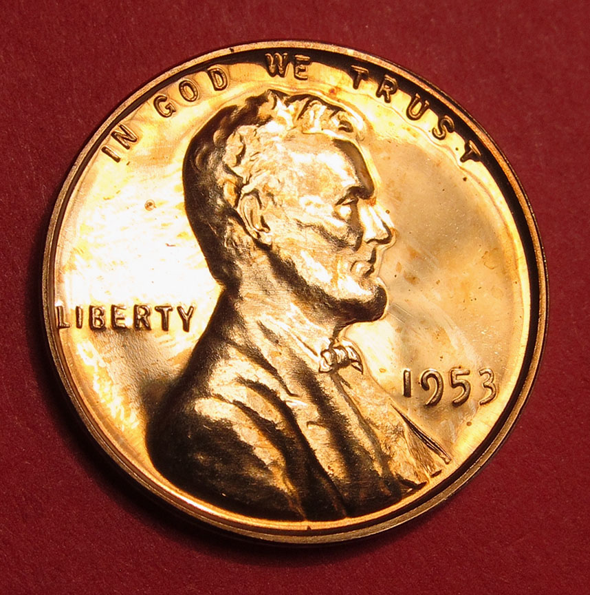1953-Lincoln-Wheat-Cent-Proof-Re-Engraved-Die---Red-002,-FS-402