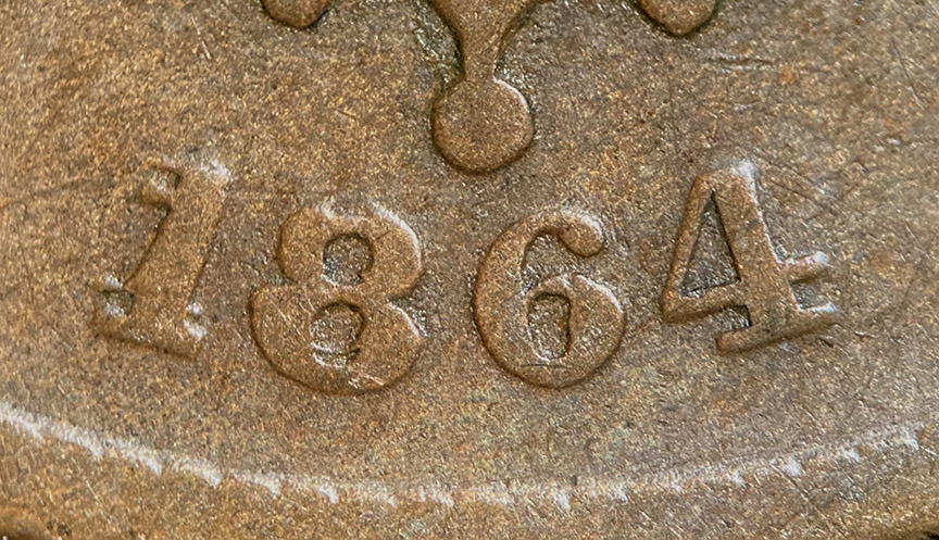 1864-2-Cent-Repunched-Date---FS-1303
