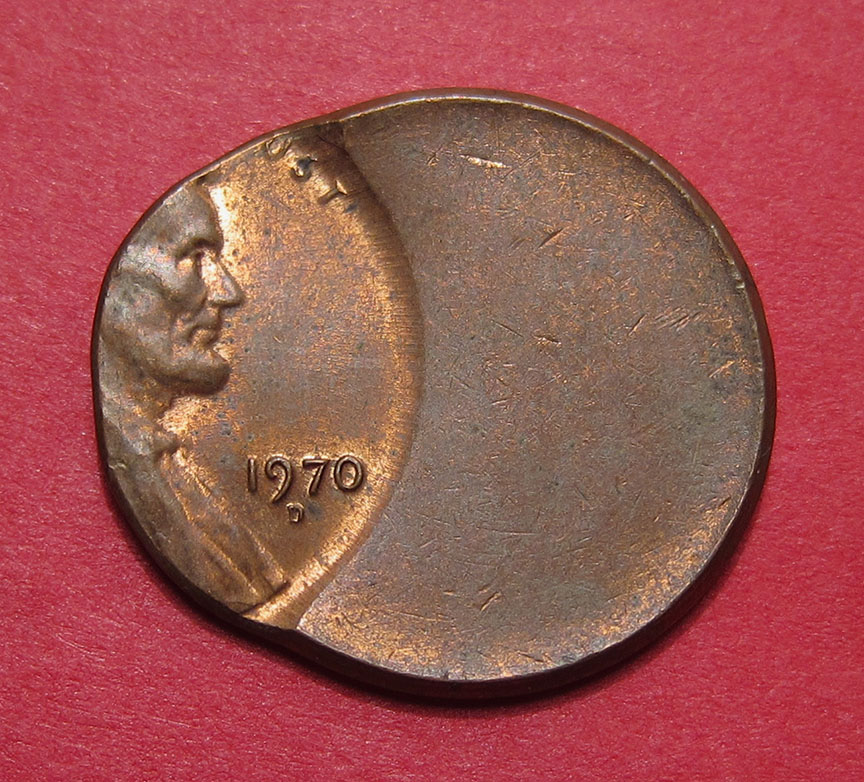 1970-D-Lincoln-Memorial-Cent-Mint-Error---60%-Off-Center