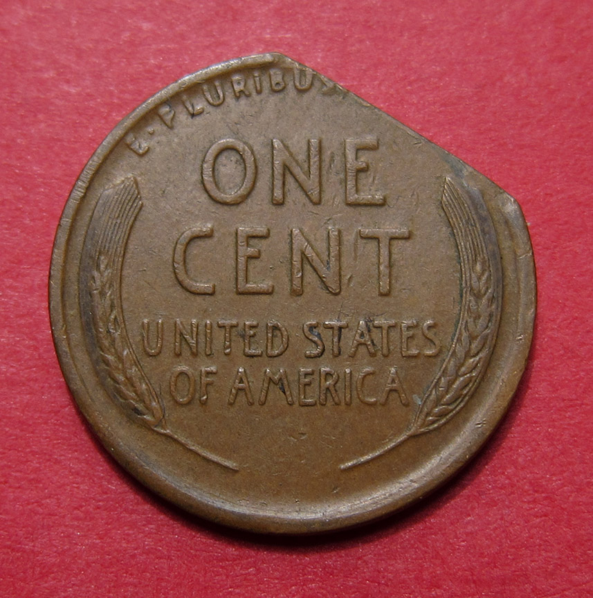 1920-Lincoln-Wheat-Cent-Mint-Error---Straight-Clip-2.84g