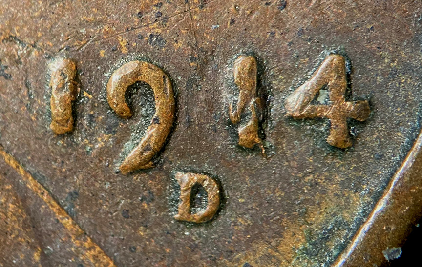 1914-D-Lincoln-Wheat-Cents---2-Altered-Date-1944-D-Counterfeits