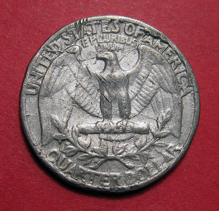 1969-Washington-Quarter---Counterfeit-Struck-On-Shattered-Die
