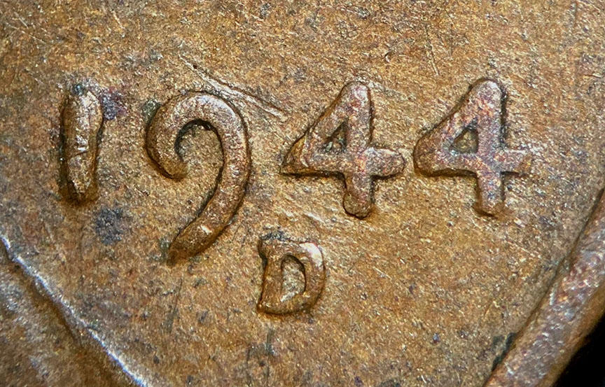 1944-D/D-Lincoln-Wheat-Cent-RPM-007,-FS-507-W/Fake-Cud
