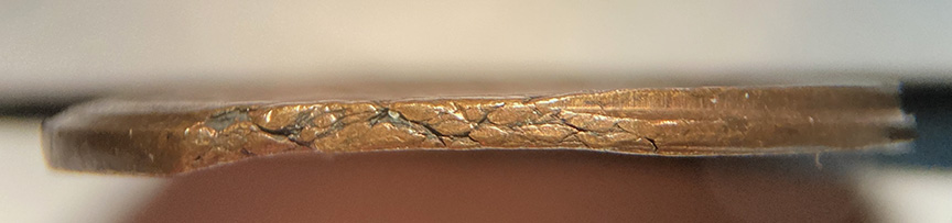 1955-Lincoln-Wheat-Cent-Mint-Error---Ragged-Clip-Plus-Partial-Collar