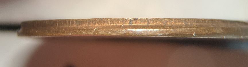 1955-Lincoln-Wheat-Cent-Mint-Error---Ragged-Clip-Plus-Partial-Collar