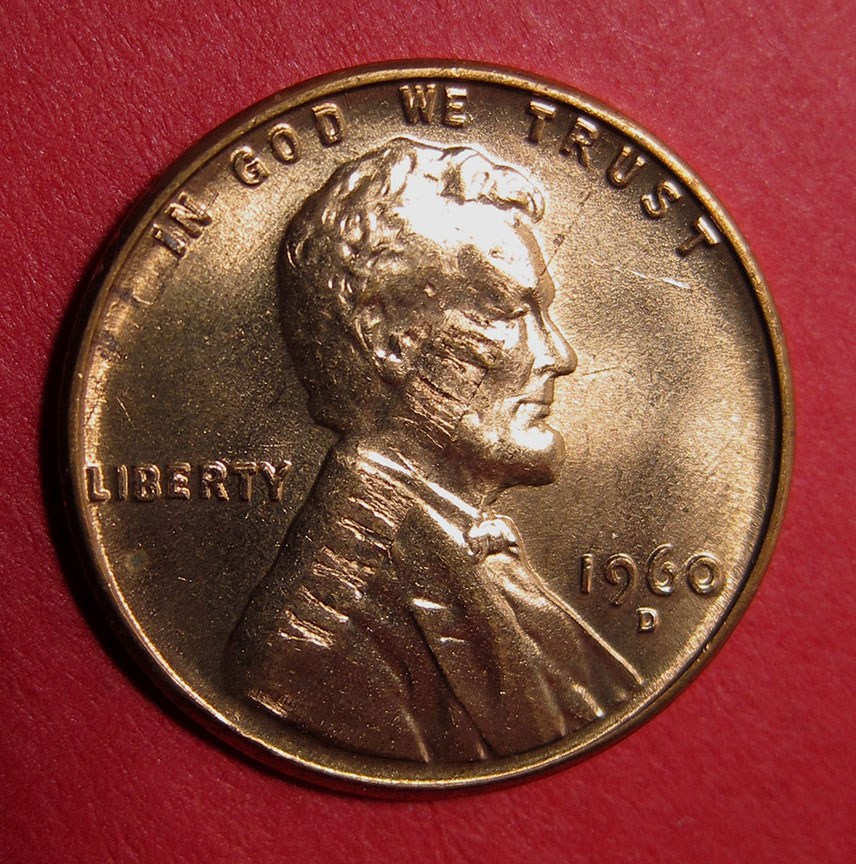 1960-D-Lincoln-Memorial-Cent-Small-Date-Mint-Error---Lamination