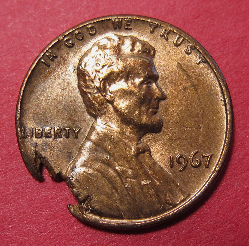 1967-Lincoln-Memorial-Cent-Mint-Error---Ragged-Clip