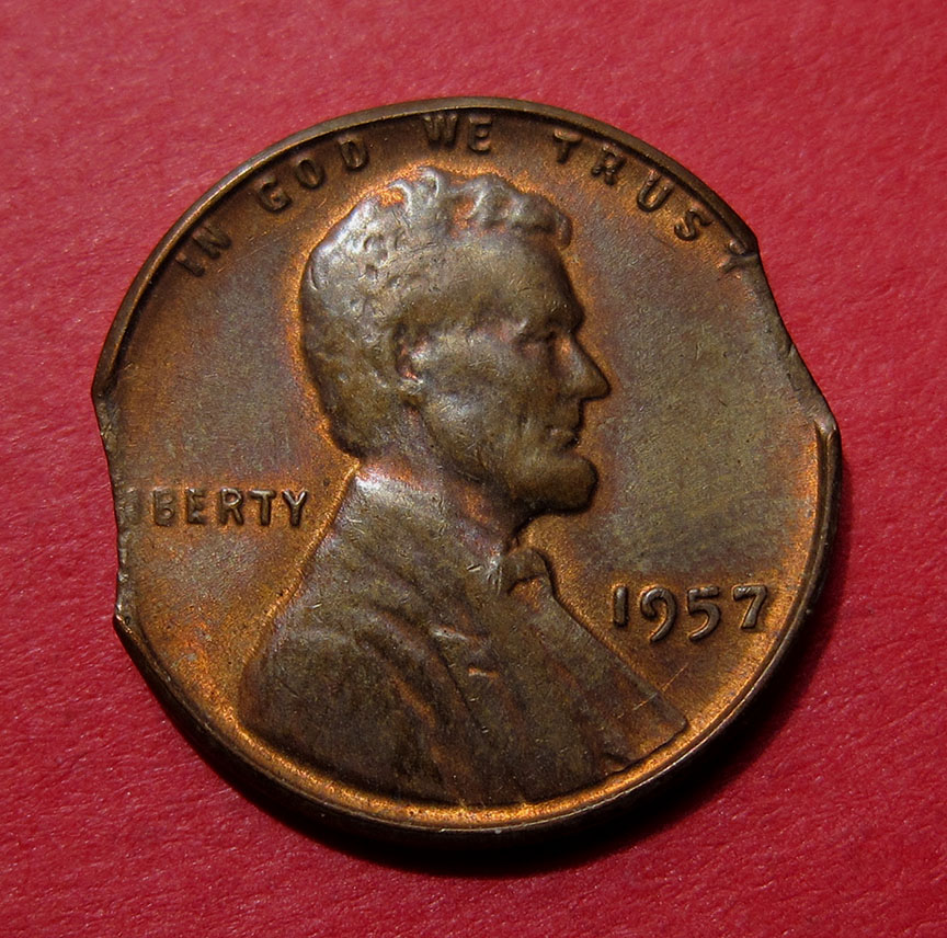 1957-Lincoln-Wheat-Cent-Mint-Error---Double-Clip