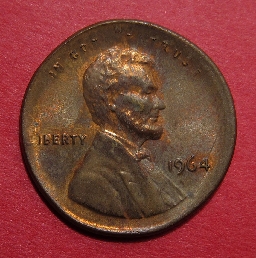 1964-Lincoln-Memorial-Cent-Mint-Error---Centered-Broadstrike