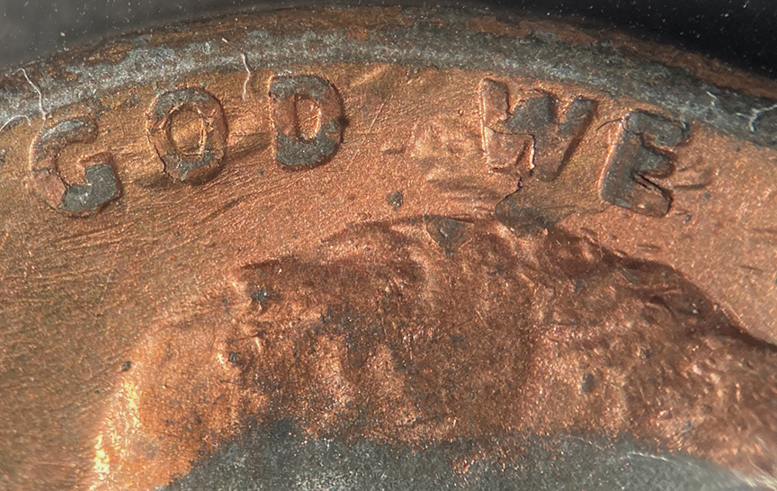 1982-Ld-Zn-Lincoln-Memorial-Cent-Mint-Error?---Plating-Failure