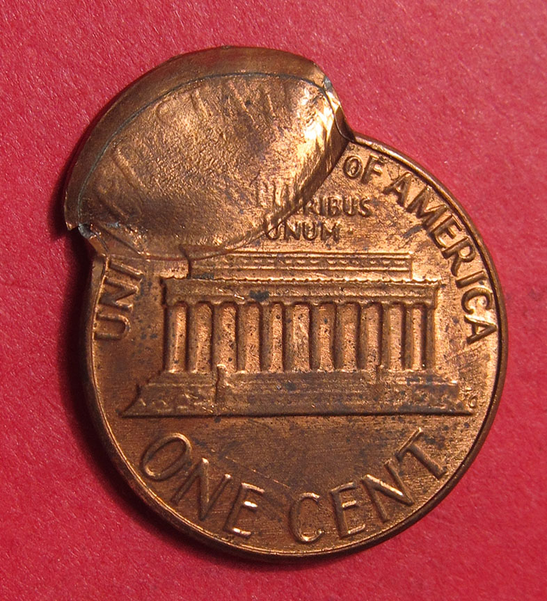 1983-Lincoln-Memorial-Cent-Mint-Error---Double-Struck-Second-Strike-Uniface