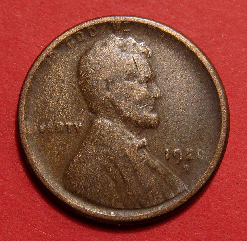 1920-S?-Lincoln-Wheat-Cent---Raised-Bar