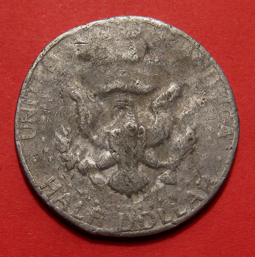 1965-Kennedy-Half-Dollar-Counterfeit---Lead-10.73g