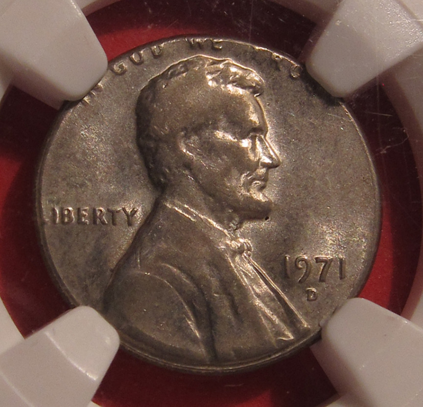 1971-D-Lincoln-Memorial-Cent-Mint-Error---Struck-On-Dime-Planchet