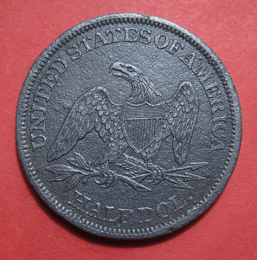 1861-Seated-Liberty-Half-Dollar-Counterfeit---Mint-State-Example