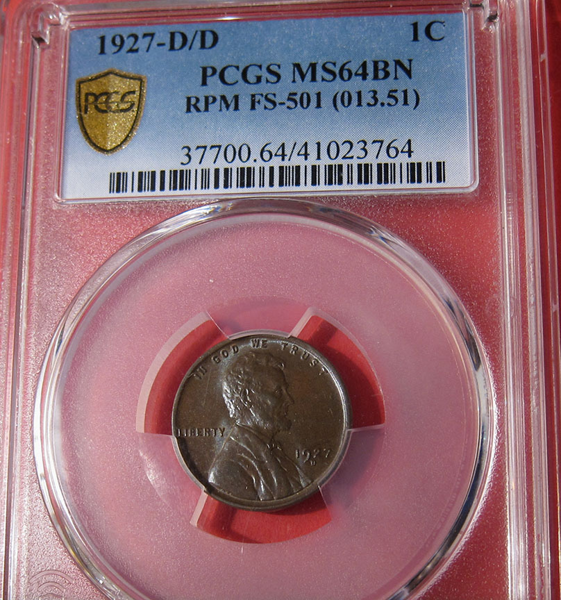 1927-D/D-Lincoln-Wheat-Cent-Doubled-Die---DDO-001,-RPM-001,-FS-501