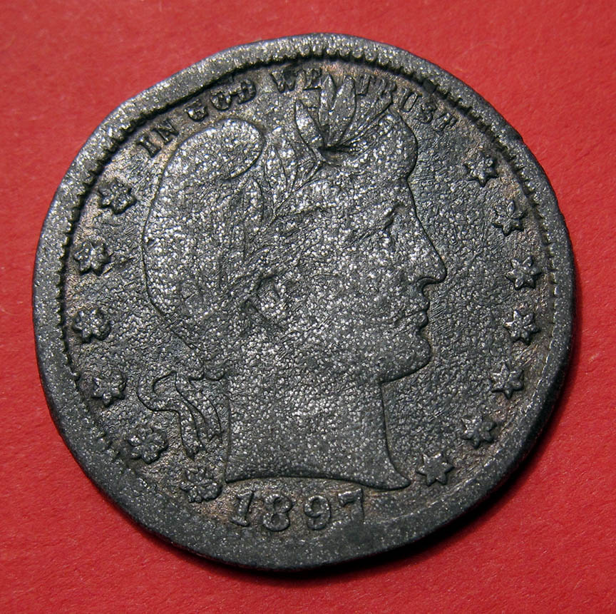 1897-Barber-Quarter-Counterfeit---Cast-4.58g