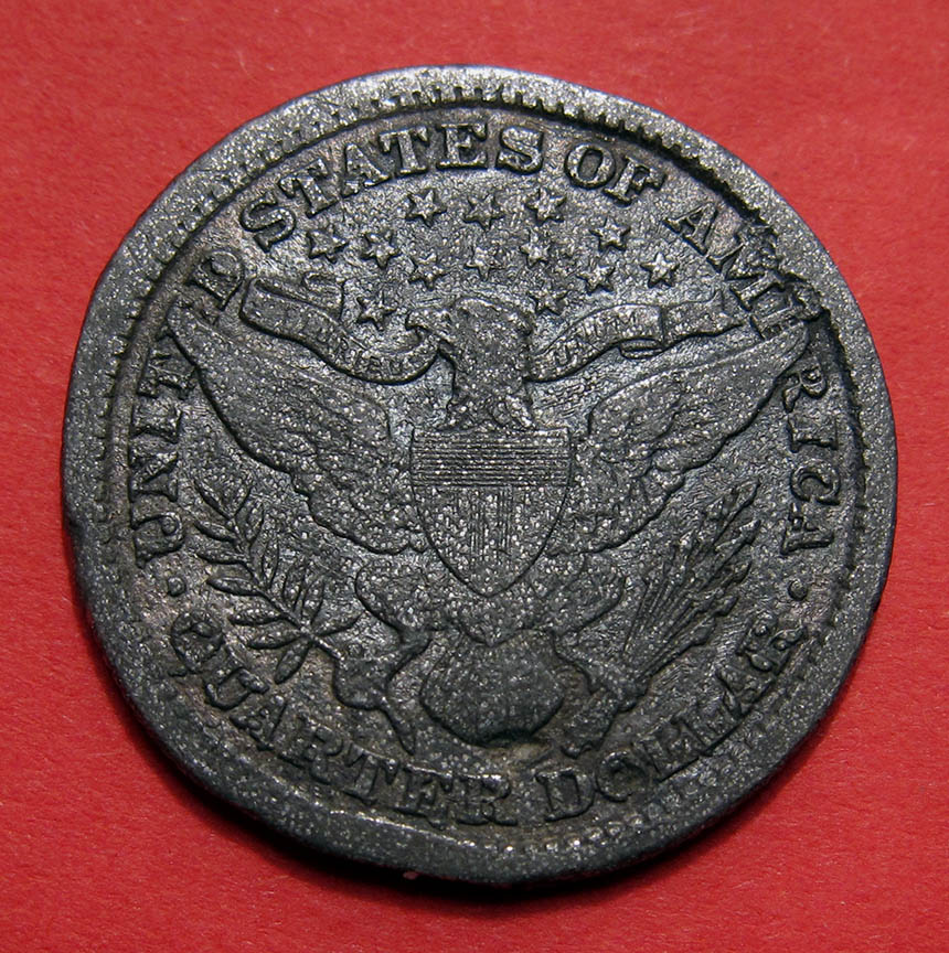 1897-Barber-Quarter-Counterfeit---Cast-4.58g