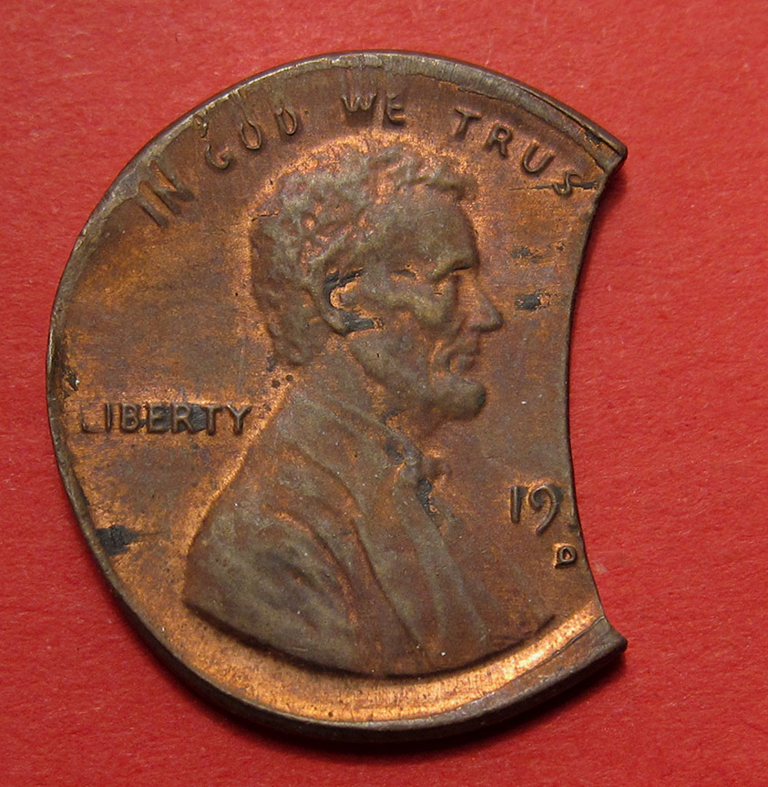 197x-D-Lincoln-Memorial-Cent-Mint-Error---Broadstruck-Clipped-Planchet