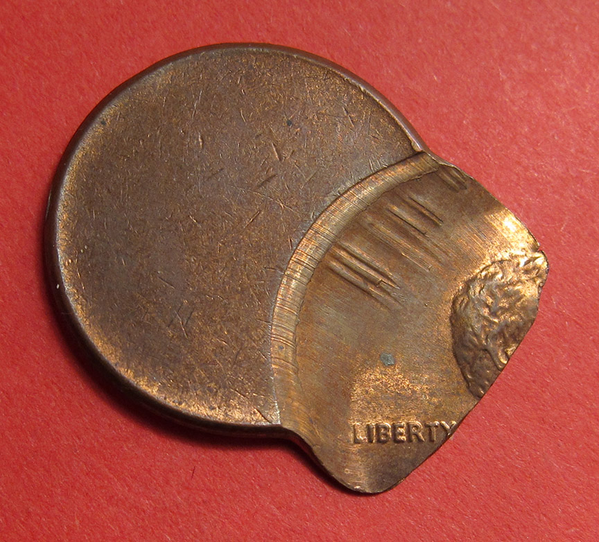 No-Date-Lincoln-Cent-Copper-Mint-Error---Off-Center-Stretch-Strike,-Chain-Strike-W/-Brockage