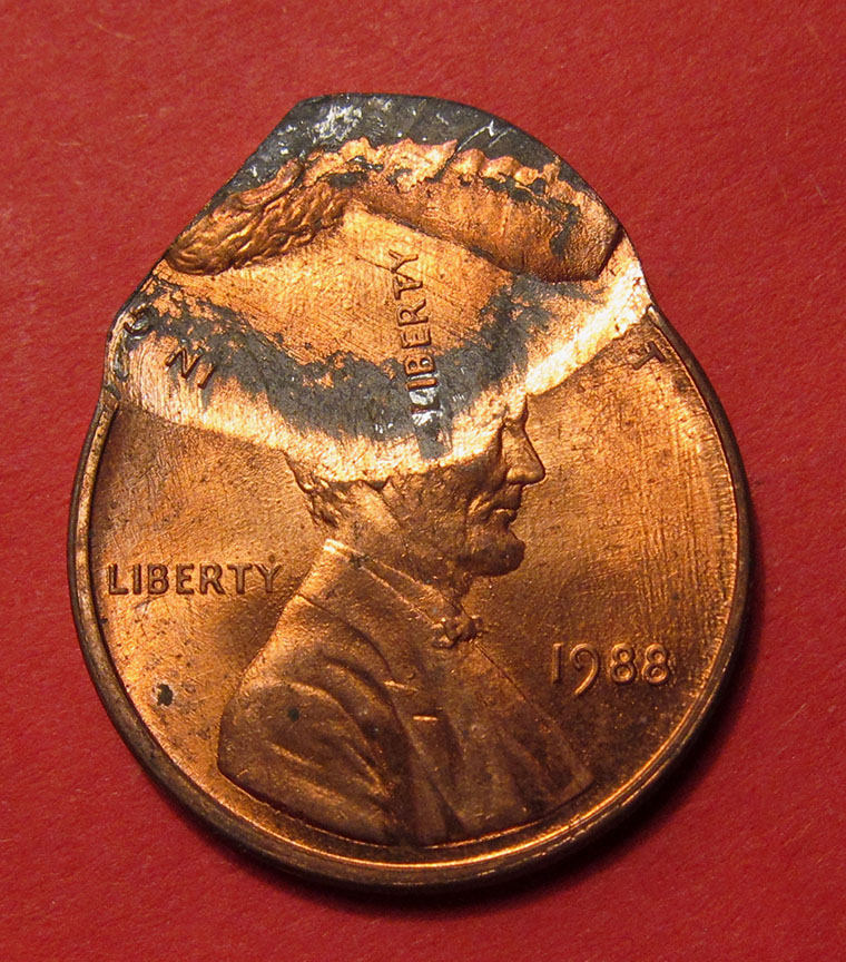 1988-Lincoln-Memorial-Cent-Mint-Error---Double-Struck-Chain-Strike