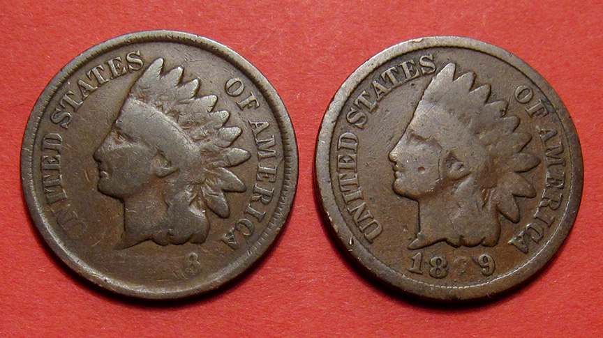 1xx6/1889-Indian-Head-Cents---Tapered-Planchet-Vs-Grease-Fill