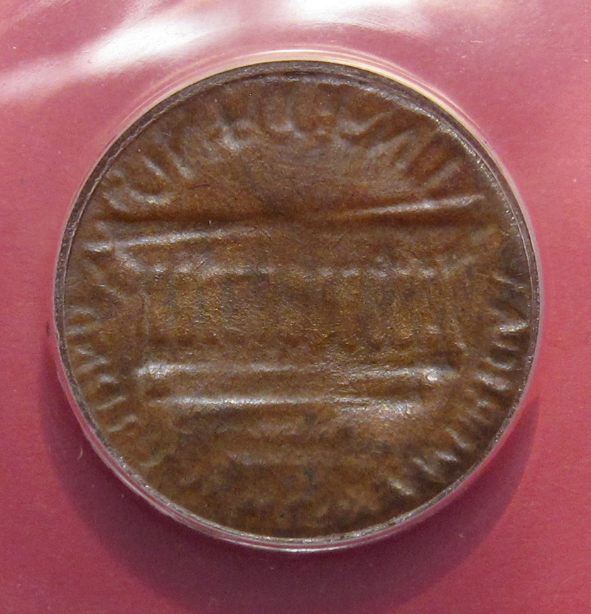 No-Date-Lincoln-Memorial-Cent-Mint-Error---Split-Planchet-0.78g