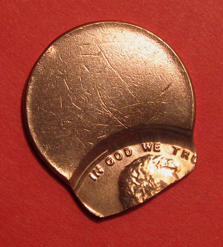 No-Date-Lincoln-Memorial-Cent-Mint-Error---Off-Center-Chain-Strike