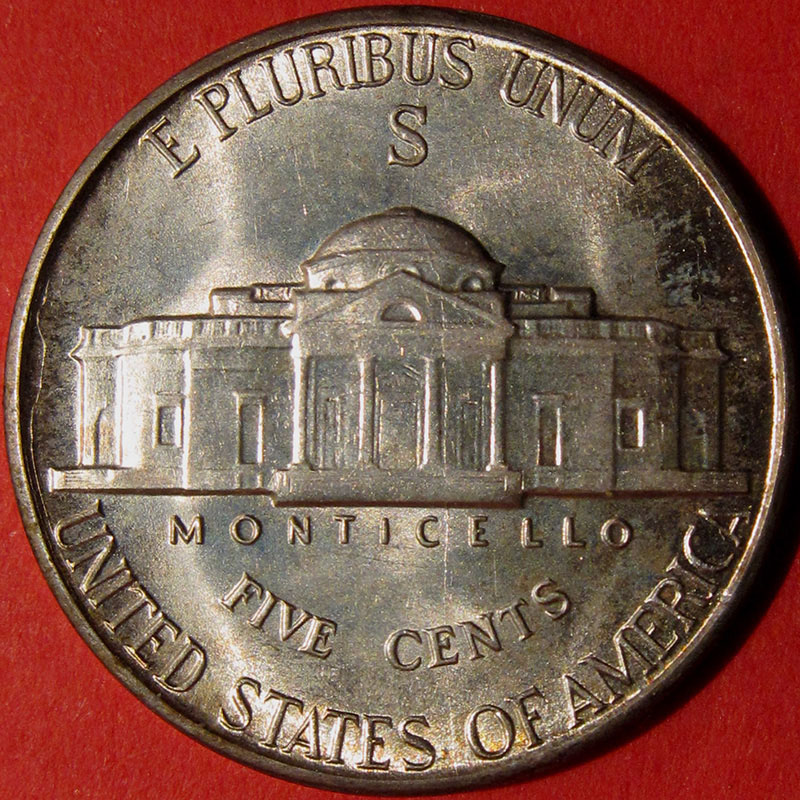 1942-S-Jefferson-Nickel-Die-Event---Bisecting-Die-Crack-Unlisted