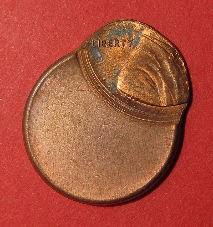 No-Date-Lincoln-Memorial-Cent-Mint-Error---Off-Center-With-Odd-Rings